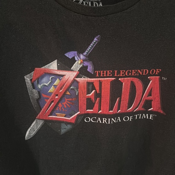 Legend Of Zelda Ocarina of Time black T-shirt - Picture 2 of 6